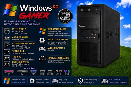 Windows gamer aquado i3 - xp,